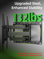 USX Mount Full Motion TV Wall Mount for 42-90 inch TV Holds up to 132lbs