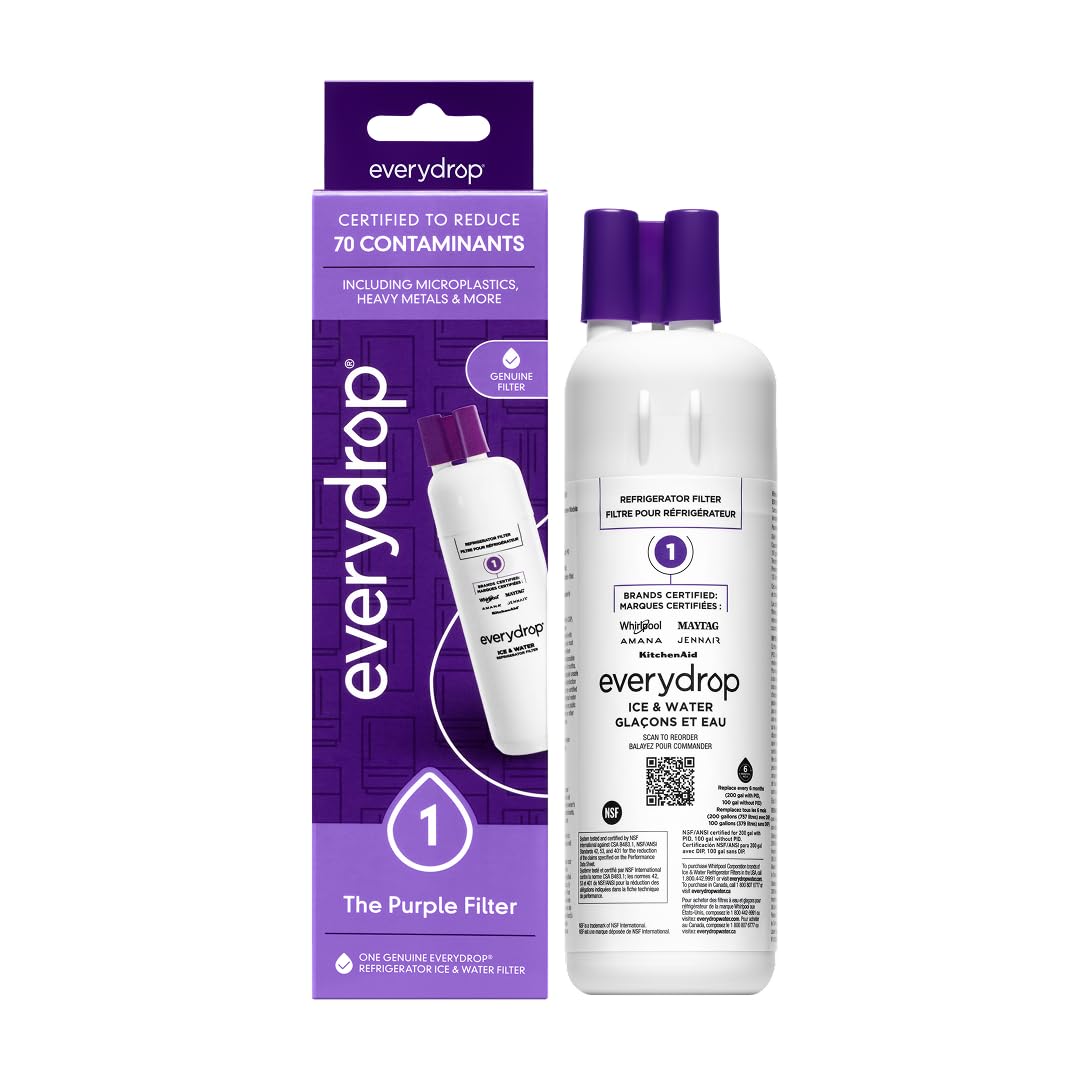 everydrop by Whirlpool Ice & Water Refrigerator Filter 1, Purple, EDR1RXD1