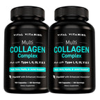 Vital Vitamins Multi Collagen Peptides Complex for Women & Men, 2-Pack