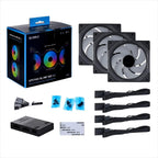 Lian Li UNI Fan SL-Infinity 120mm SLIN120 Triple Pack Black with Controller
