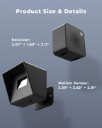 Driveway Alarm with Portable Rechargeable Receiver and Solar Sensor