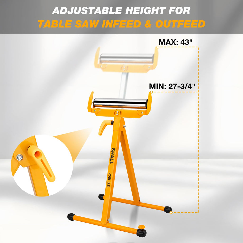 SHALL Roller Stand, Heavy-Duty Folding Roller Stands with 500 LBS Capacity