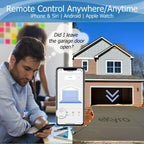 eKyro Smart Garage Door Opener - Universal WiFi Remote Controller Compatible with Alexa, Google Home, iPhone, Siri, Android, Door Left Open Alert