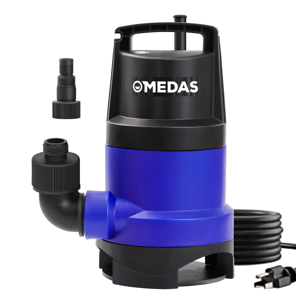 MEDAS 1HP 3434 GPH Sump Pump Submersible Clean/Dirty Water Pump Portable Utility Pump with 16.4ft Cord for Swimming Pool Garden Basement Tub Pond