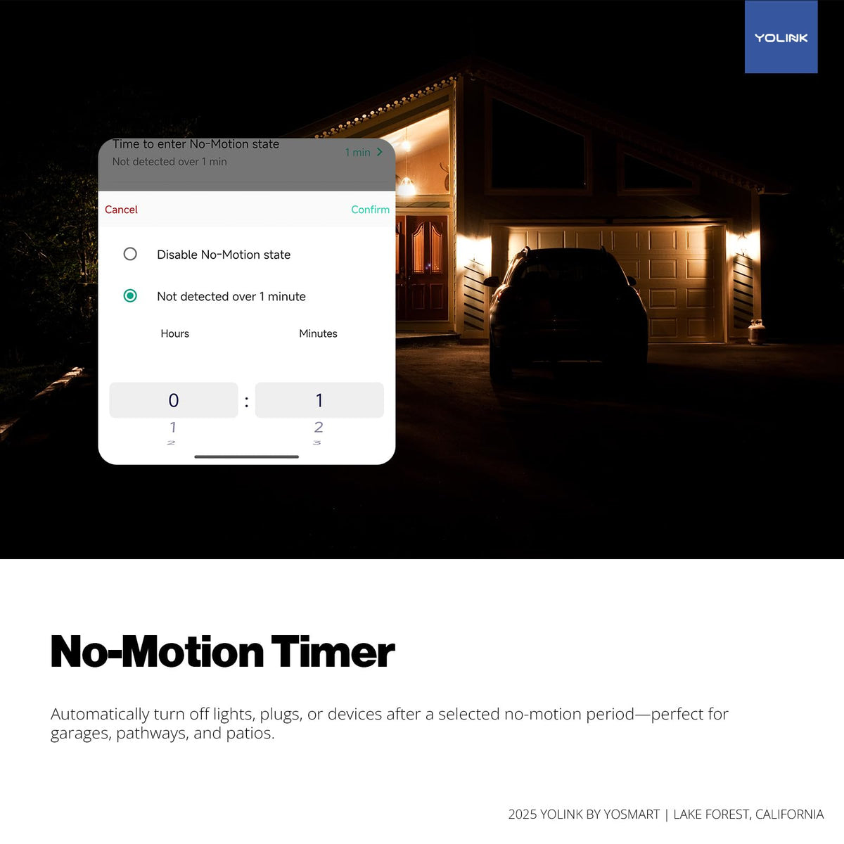 YoLink Outdoor Motion Sensor for Driveway Alerts Kit: 2-Pack + SpeakerHub