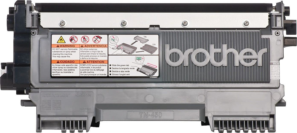Brother Genuine High Yield Toner Cartridge, TN450, Replacement Black Toner, Page Yield Up To 2,600 Pages