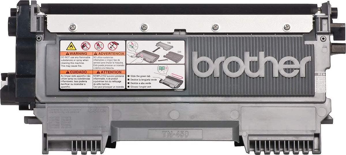 Brother Genuine High Yield Toner Cartridge, TN450, Replacement Black Toner, Page Yield Up To 2,600 Pages