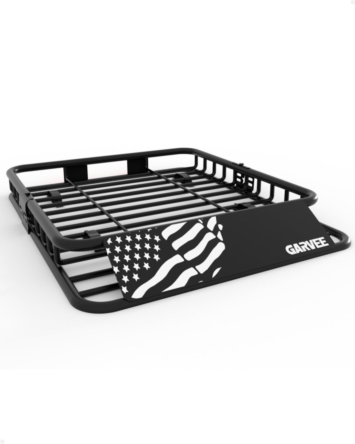 GarveeLife 46" x 36" Universal Roof Rack Cargo Carrier Basket, 200 Lbs Capacity Rooftop Cargo Rack, Car Top Luggage Holder Basket Heavy Duty for SUVs