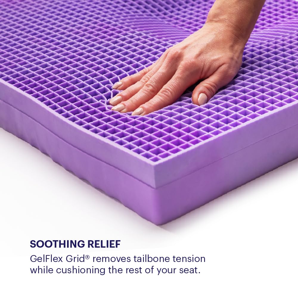 Purple Ultimate Seat Cushion, Large 2.5 Inch Gel Seat Cushion