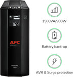 APC BX1500M UPS Battery Backup & Surge Protector for Computers, Electronics
