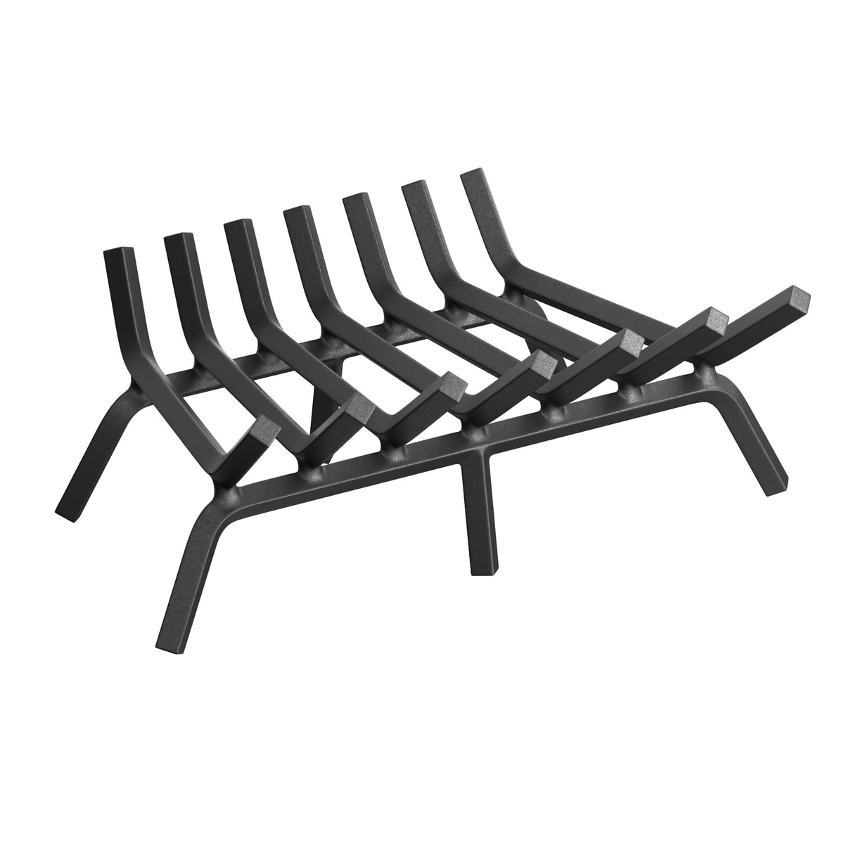 Mr IRONSTONE Fireplace Grate 24 inch Solid Steel Heavy Duty Firewood Log Burning Rack Fire Grates for Outdoor Kindling Tools Pit Indoor Fireplace Log