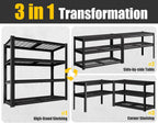 Heavy Duty Garage Shelving 2200 LBS 4 Tier Storage Shelves Adjustable Industrial Metal Wire Shelf Utility Rack,40" W X 20" D X 60" H