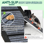 71" Foldable Dog Ramps for Large Dogs, Dog Car Ramp with Non-Slip Rug Surface, Pet Ramp Stairs Portable,Dog Steps for Medium & Large Dogs Up to 220