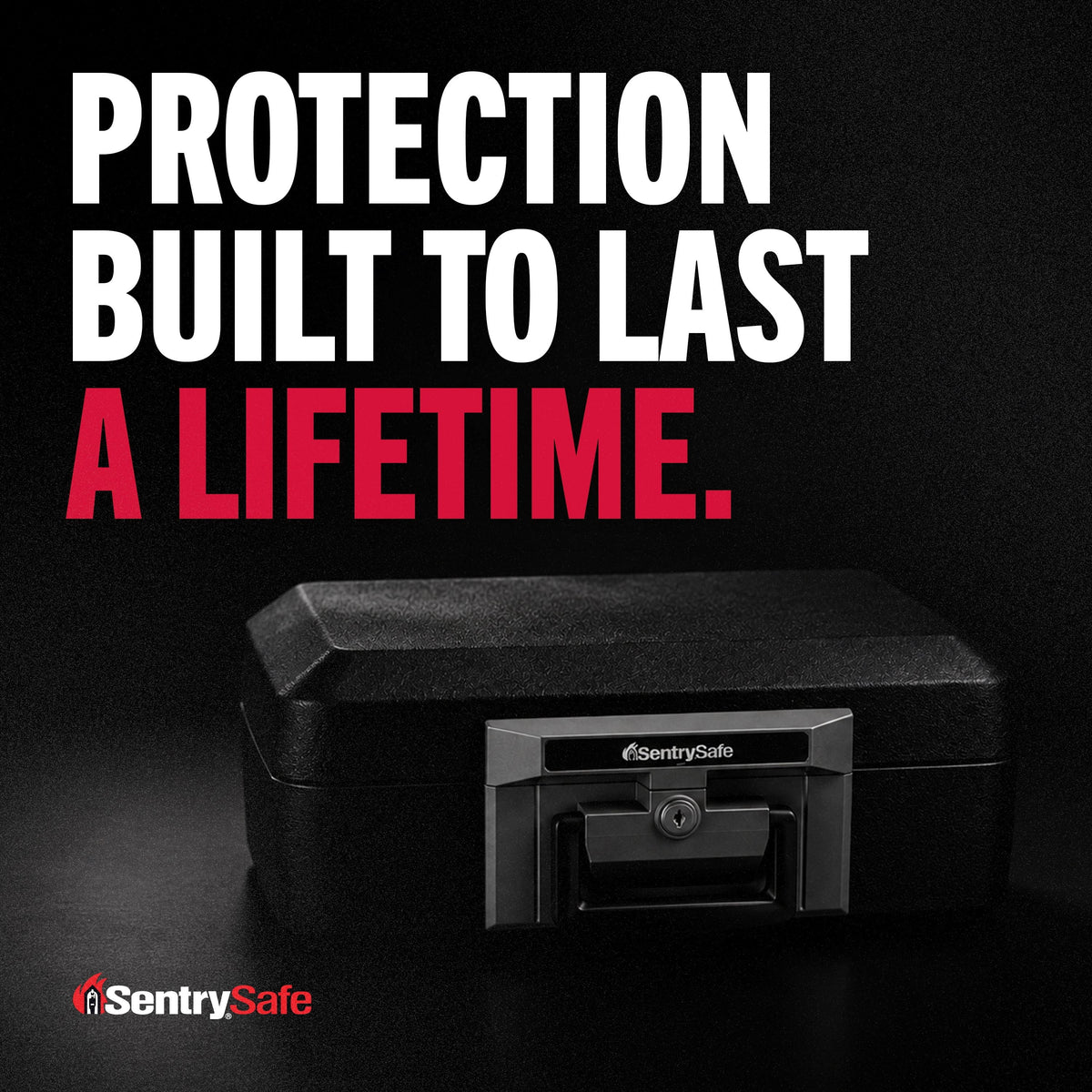 SentrySafe 1160 Fire-Resistant Box Safe with Key Lock 0.25 Cu. ft., Black