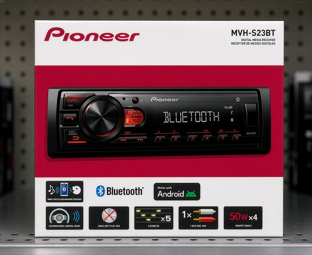Pioneer MVH-S23BT Single DIN Bluetooth Digital Media Receiver