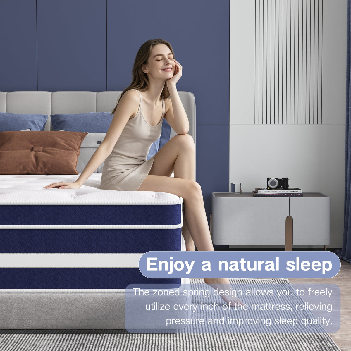 GUUKIN 12 inch Twin Mattress, Memory Foam & Spring Hybrid Medium Comfort Twin Size in a Box,Adult