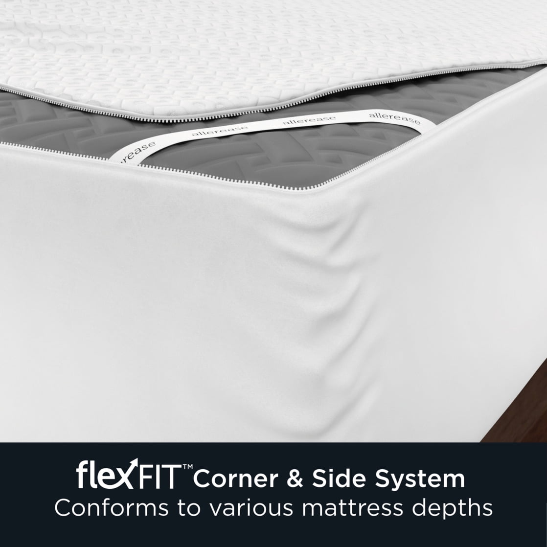 AllerEase Platinum Mattress Cover Protector, Queen- ZipOff Top, Waterproof, Allergen