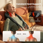 Bob and Brad Cordless 4D Shiatsu Neck Massager with Heat, 190 Min Battery, Lightweight 2.4 lbs