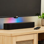 onn 20 in Bluetooth 2.1 Channel Soundbar with Multi-Color LED Lighting, Black