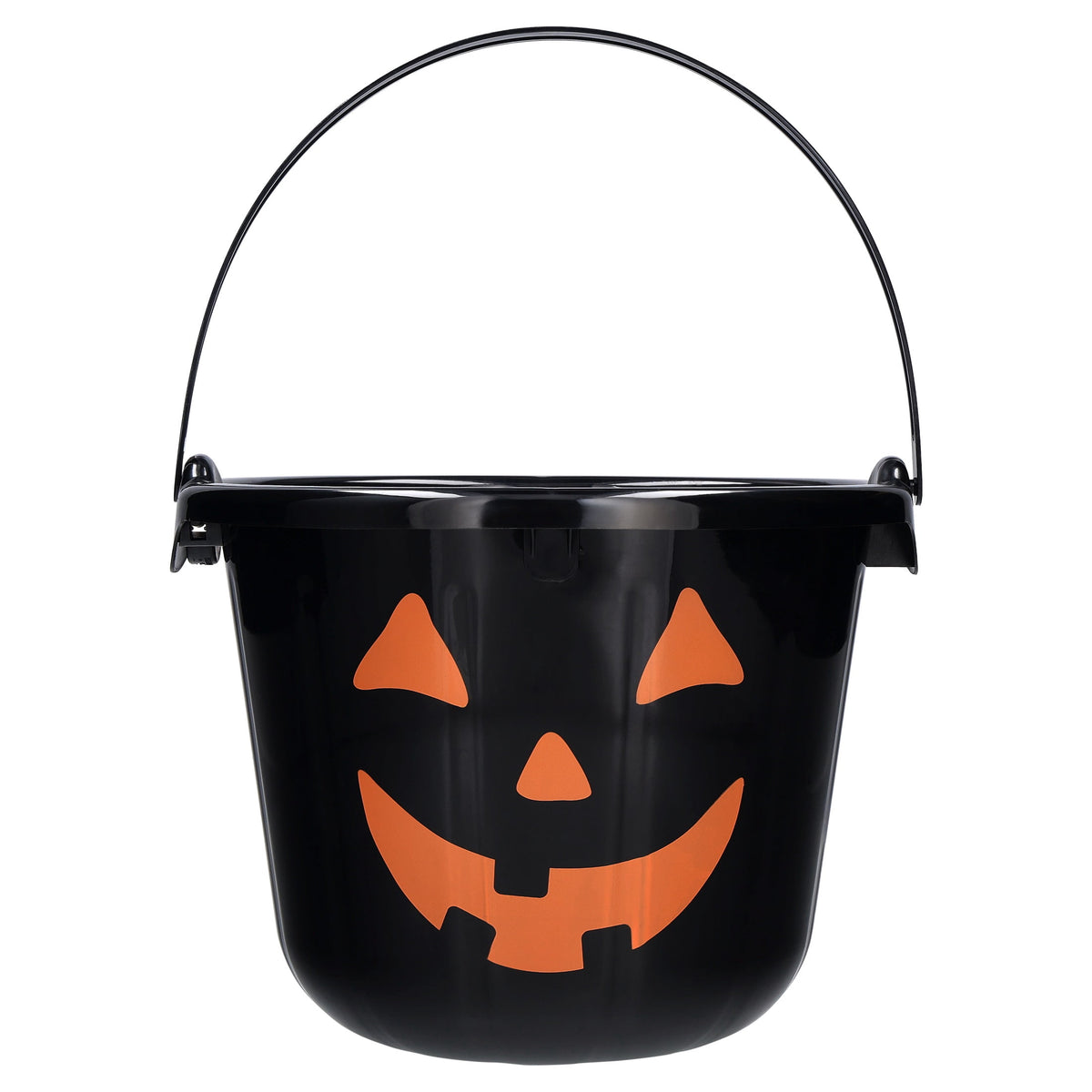 Light-Up Jack-o'-Lantern Trick-or-Treat Bucket, Black, 6.5", Halloween by Way To Celebrate