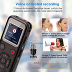 RONY 72GB Digital Voice Activated Recorder: Portable Tape Recorder with Playback Audio Recording Device for Lectures Meetings