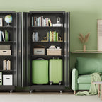 SOLAURA 73 in Metal Storage Cabinet with Wheels, Garage Rolling Cabinet with Locking Doors and 4 Adjustable Shelves, Lockable Tool Storage Cabinets