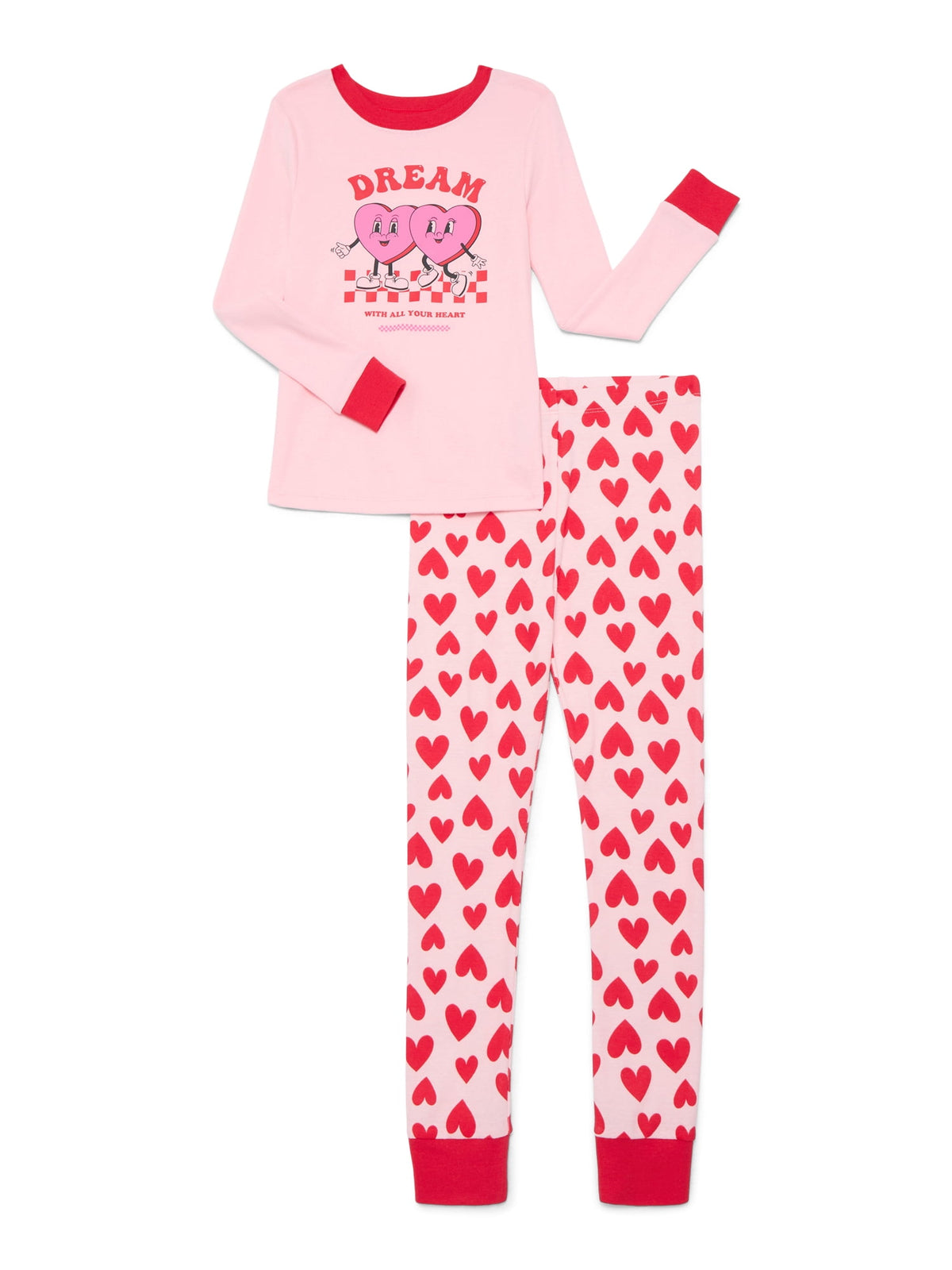 Halloween Girls' Tight Fit Long Sleeve Top and Pants Pajama Set from Way to Celebrate, 2-Piece, Sizes 4-10