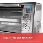 BLACK+DECKER Countertop Convection Toaster Oven, Stainless Steel, CTO6335S