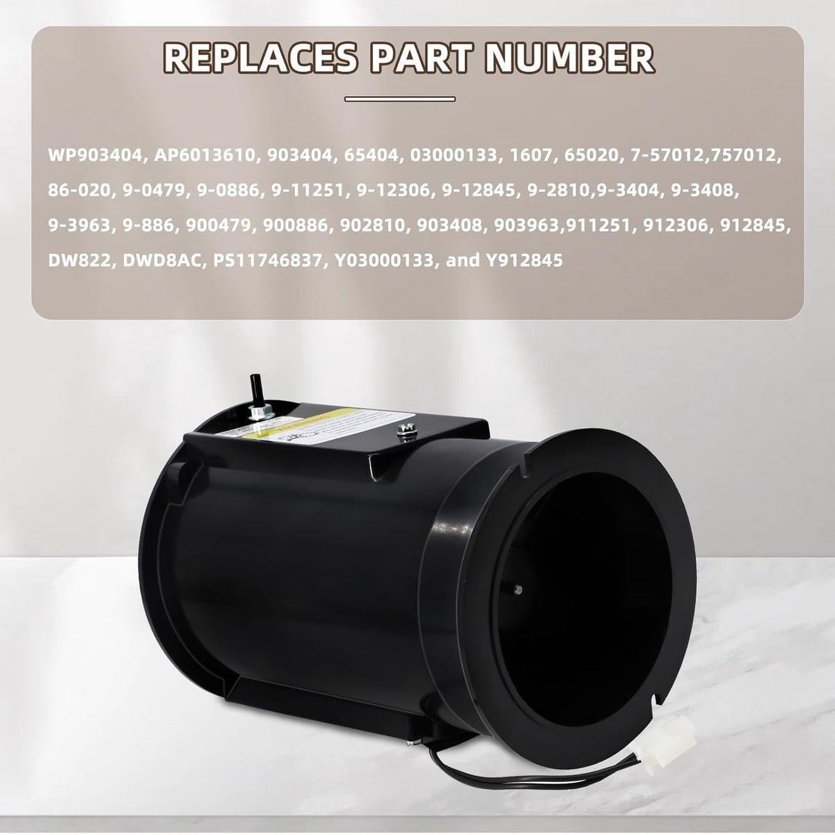 903404 621787 HVAC Furnace Draft Inducer Blower Motor Replacement Parts for Nordyne M1MB-070A-BW, Nortek, Intertherm Furnace.