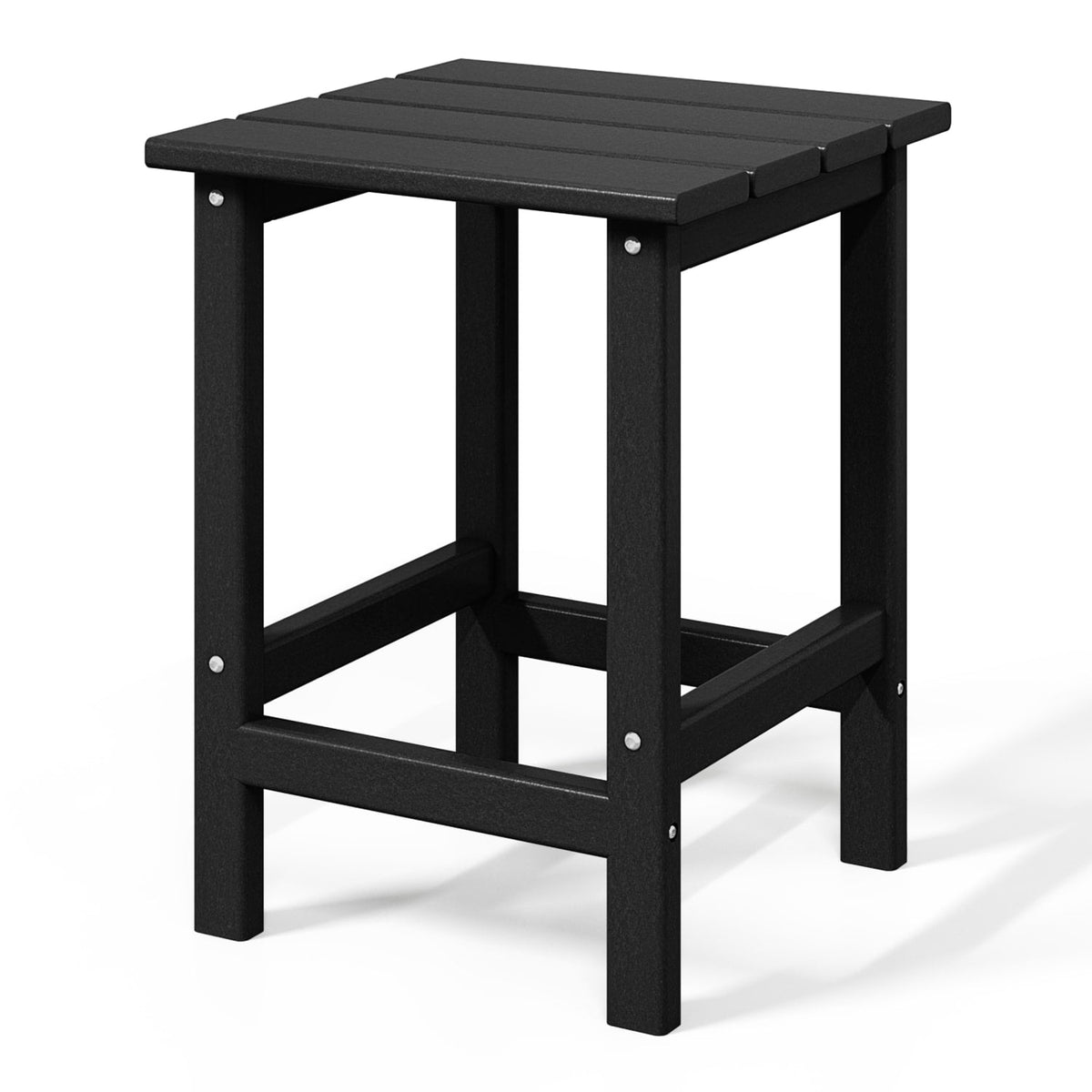WestinTrends Outdoor Side Table, All Weather Poly Lumber Adirondack Small Patio Table Square End Table for Pool Balcony Deck Porch Lawn Backyard