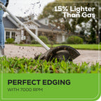 Greenworks Cordless Edger 60V 8 in Brushless With 2.0 Ah Battery And Charger