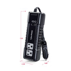 CyberPower M175XUC - 175W Black Power Inverter with 2 AC Outlets, 1 USB-C & 1 USB-A Port, 2.5 ft Cord