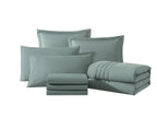 Amberspace 7-Piece Bed in a Bag Comforter Set with Sheets,Sage Green,Queen