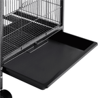 Yaheetech 40" H Wrought Iron Bird Cage with Open-Top Design & Rolling Stand Black