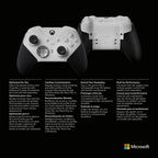 Xbox Wireless Gaming Controller | Elite Series 2 Core | White | Console, PC, and Android | Adjustable Thumbsticks | Trigger Locks