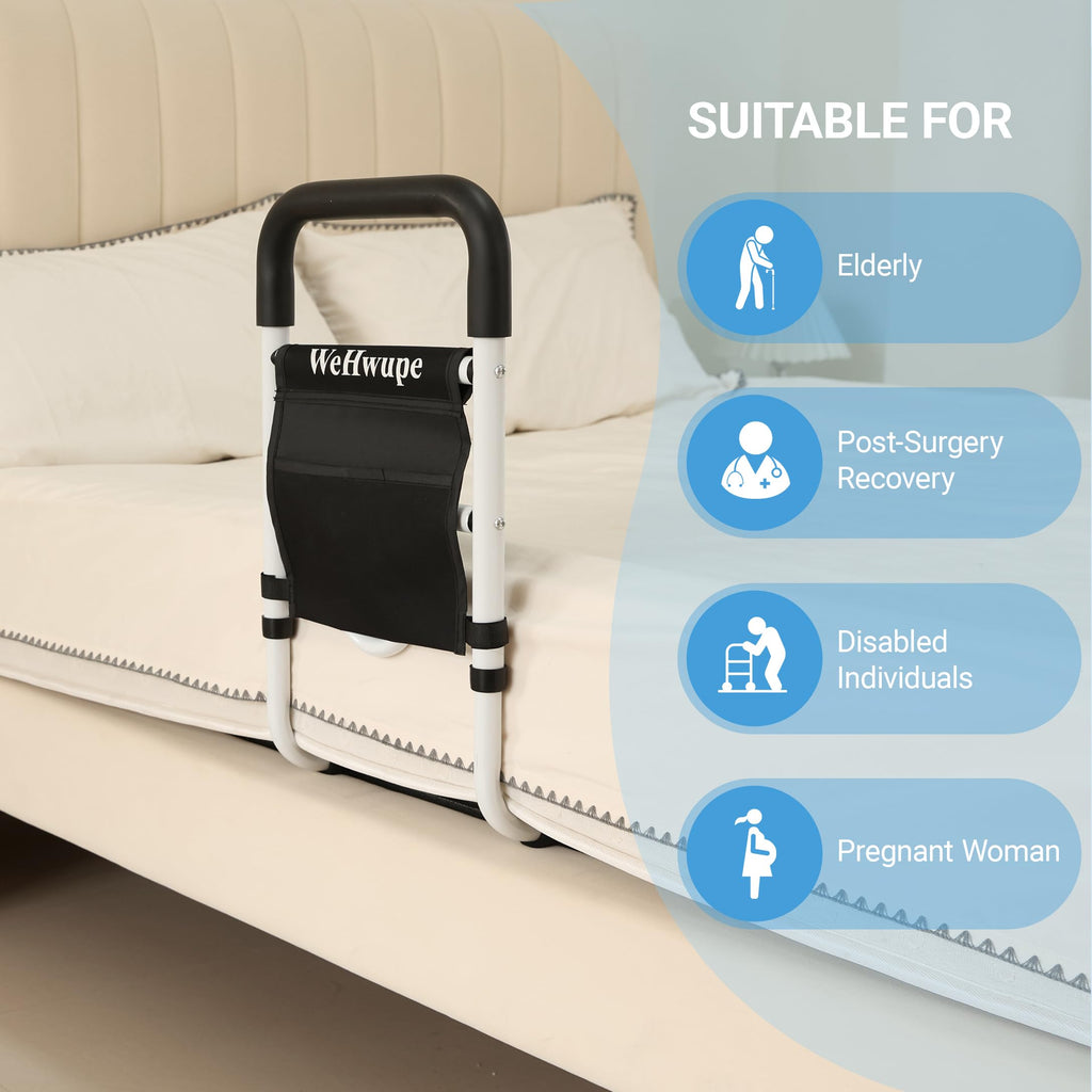 Bed Rails for Elderly Adults Safety with Bedside Storage Pocket
