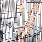 Yaheetech 39" Roof Top Flight Cage with Toys, Wrought Iron Bird Cage for Cockatiels, Conures, Lovebirds, Budgies & Small Birds