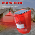 Solar Motion Sensor Alarm Outdoor, 110dB Solar Sound & Light Alarm with 6 LED Flashing Strobe, Wireless PIR Security Siren for Farm, Chicken Coop