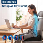 BlissTrends Memory Foam Seat Cushion for Car Seat & Office Chair, Black