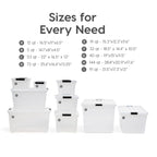 IRIS USA 6-Pack 54 Quart Storage Bins with Lids, Clear