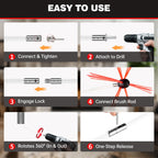 26 Ft Chimney Sweep Kit with 8 Flexible Rods & Chimney Brush