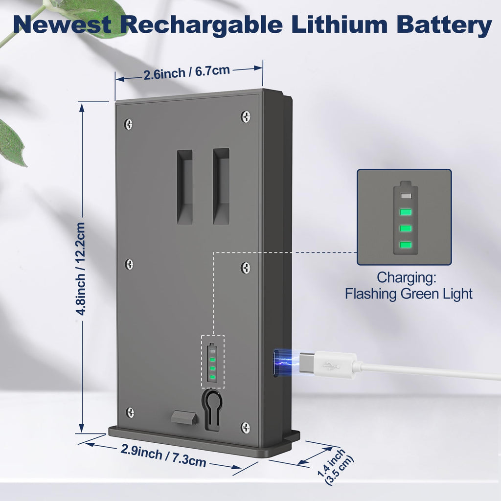 2-Pack 6000mAh Rechargeable Reveal Lipo Lithium Batteries Pack