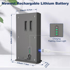 2-Pack 6000mAh Rechargeable Reveal Lipo Lithium Batteries Pack