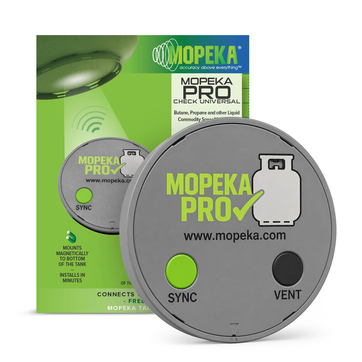Mopeka Pro Check Bluetooth Propane Tank Sensor, Magnetic, 250 Gallon Max