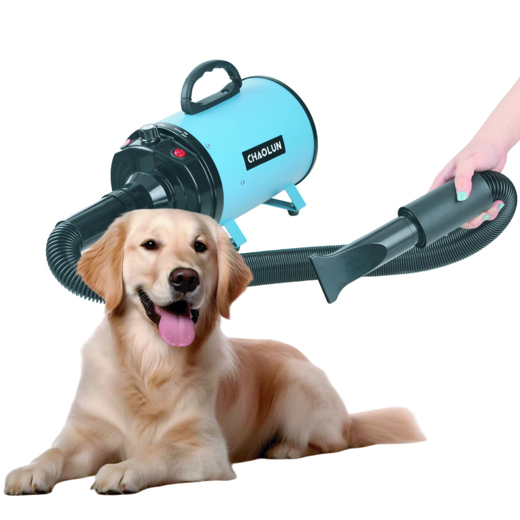 Dog Dryer for Pet Grooming, Pet Hair Dryer with Heater, Blue