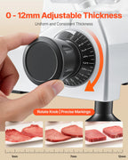 VEVOR Commercial Meat Slicer, 10 inch Electric Food Slicer, 240W Frozen Meat Deli Slicer, Premium Chromium-plated Steel Blade Semi-Auto Meat Slicer
