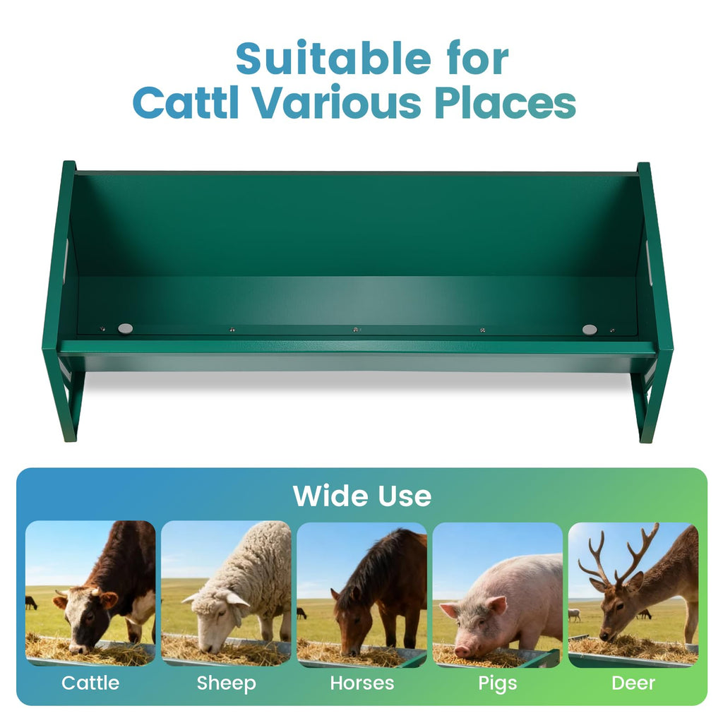 Goat Feeder Horse Trough Livestock Grain & Hay Feeder