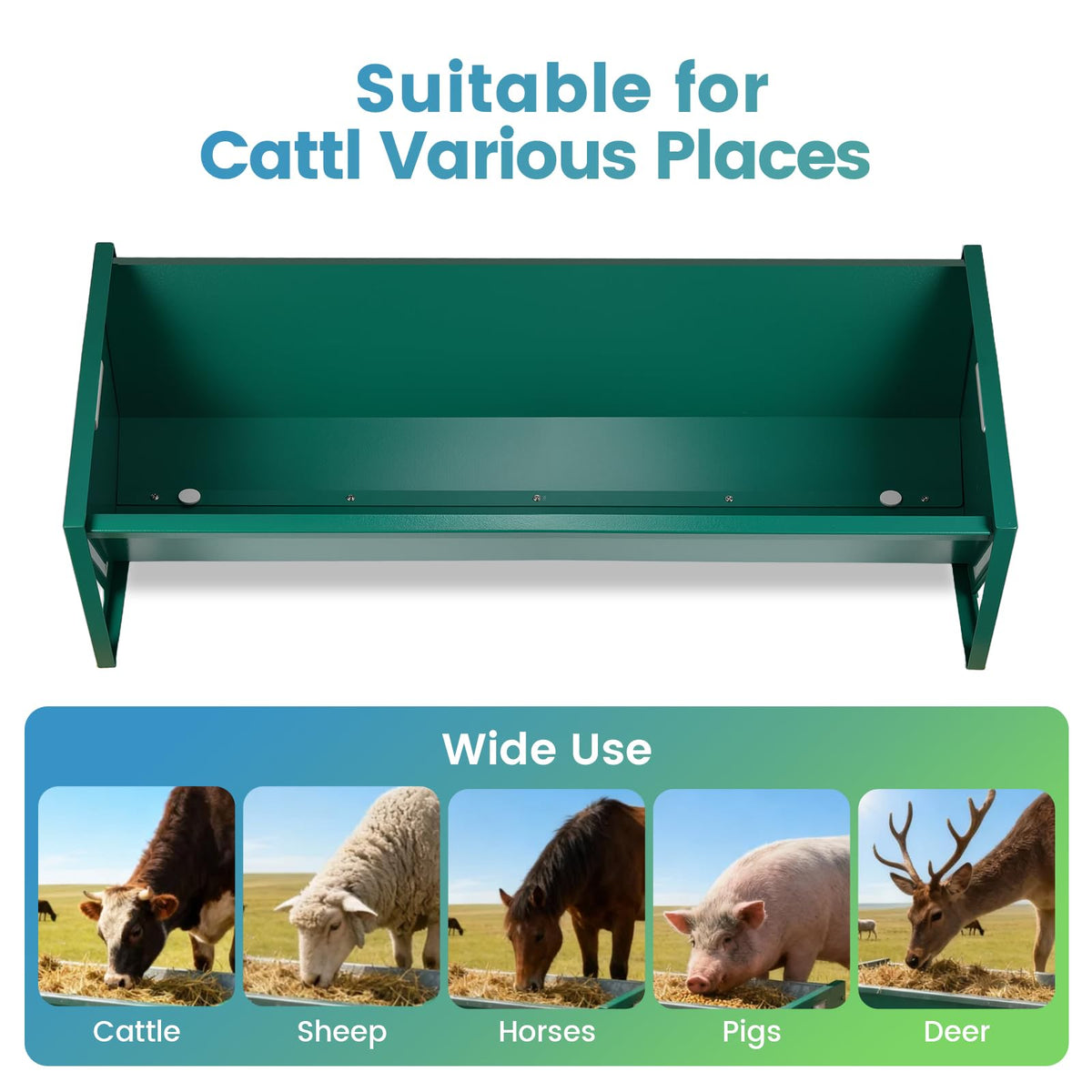 Goat Feeder Horse Trough Livestock Grain & Hay Feeder