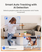 REOLINK 4MP 2K Indoor Camera E1, Plug-in WiFi 6 Security Camera