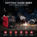 ARCCAPTAIN 50A Plasma Cutter Machine, 110V/220V Dual Voltage, 2/3" Max Cut